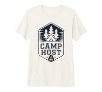 Retro Camp Host Nonna Direttore di Viaggio Vibes Staff Besties Maglietta Premium