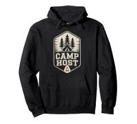Retro Camp Host Nonna Trip Staff Crew Campers Counselor Felpa con Cappuccio