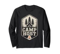 Retro Camp Host Nonna Trip Staff Crew Campers Counselor Maglia a Manica