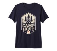 Retro Camp Host Nonna Trip Staff Crew Campers Counselor Maglietta Premium