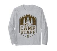 Retro Camp Staff Director Camping Host Adventure Crew Maglia a Manica