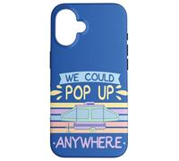 Retro Camper Citazione We Could Pop Up Anywhere Camping Lovers Custodia per iPhone 16