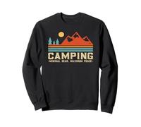 Retro Camping - Attrezzatura Minima Massima Pace per Escursioni Felpa