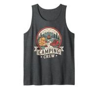 Retro Camping Crew Escursionismo Host Vibes Direttore Besties Team Canotta