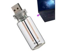 Retro Car Lamp, Touch Adjustment LED Glass Bottle, Automotive Interface Charging Night Lamps, Car USB Atmosphere Light, Unique Bottle Design, Ideal for Car Interior Decoration