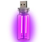 Retro Car Lamp, Touch Adjustment Led Lamp, Glass Bottle Car Light, Automotive Interface Charging Lamp, Car Usb Night Lamp, Unique Retro Glass Bottle Design Touch Adjustment Led Light For Car