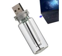 Retro Car Lamp, Touch Adjustment Led Lamp, Glass Bottle Car Light, Automotive Interface Charging Lamp, Car Usb Night Lamp, Unique Retro Glass Bottle Design Touch Adjustment Led Light For Car