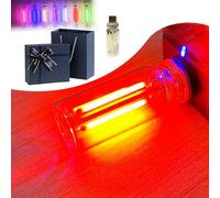 Retro Car Lamps, Car LED Lights Interior, Plug-In USB Automotive Interface Charging Night Lamps, Portable Car Interior Atmosphere Lights (Red)