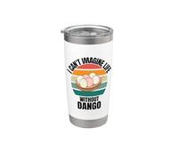 Retro Carino Dango Non riesco a immaginare la vita senza Dango Bicchiere termico in acciaio inox doppia parete
