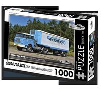Retro cars - Puzzle CAMION č.10 Škoda 706 RTTN s návesom Orličan N12CH (1960-1980) - 1000 Pezzi