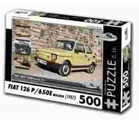 Retro cars - Puzzle Fiat 126 P / 650E Maluch (1987) - 500 Pezzi