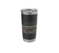 Retrò Cartagena Colombia Bicchiere termico in acciaio inox doppia parete