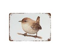 Retrò Cartello in Metallo Garden Wren Bird Tavolo da gioco Segnali di regola per Bar,Ufficio,Genitori,Decorazione per compleanni S