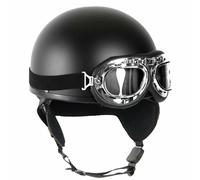 Retro Casco Mezza Coppa Con Occhiali Tgl S-L Oldtimer DDR Moped da Moto