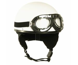 Retro Casco Mezza Coppa Con Occhiali Tgl S-L Oldtimer DDR Moped da Moto