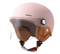 Retrò Casco Motociclo da Baseball con Visiera, Vintage Jet Casco da Scooter ECE Certified per Donna Uomo Cruiser Chopper Piloto(54-61cm),A4