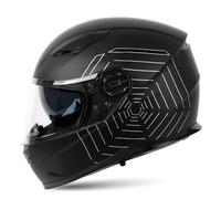 Retrò Casco Motociclo per Adults Donna Uomo con Visiera, Metà Aperto Faccia Casco del Motociclo ECE Certified per Cruiser Chopper Scooter Piloto,XXL=58-59cm,W