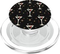 Retro Casino Cocktail Glass Icons Giallo Allover Vibe PopSockets PopGrip per MagSafe