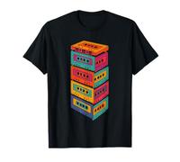 Retro Cassetta Nastro 80s 90s Nostalgia Vintage Musica Tee Maglietta