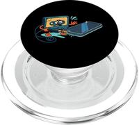 Retro cassetta nastro vs porta USB - Sarcastico 70s Joke Sarcasm PopSockets PopGrip per MagSafe