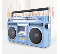 Retro Cassette Boombox Player con USB/TF/Bluetooth, registrazione e trascrizione, ideale per la famiglia e i viaggi
