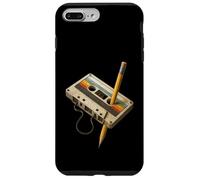 Retro Cassette e Matita Divertente 80s 90s Mixtape Nostalgia Custodia per iPhone 7 Plus/8 Plus