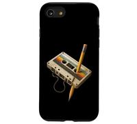 Retro Cassette e Matita Divertente 80s 90s Mixtape Nostalgia Custodia per iPhone SE (2020) / 7 / 8
