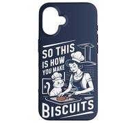 Retro Cat Pasticceria Baker Pun Così Ecco Come Preparare Biscotti Custodia per iPhone 16