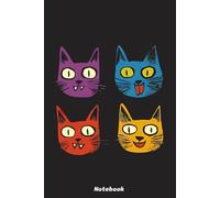 Retro Cat Pop Art Notebook: Notebook, planner, journal, organiser, bullet journal, sketchbook_ 6x9 inches, 120 dotted pages