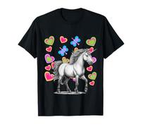 Retro Cavallo Eihnorn 80 Farfalle Cuore Ragazza Teenie Maglietta
