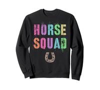 Retro Cavallo Squad Ranch Cowgirl Wild Horseback Country Vibes Felpa