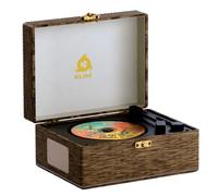 Retro CD Player Wood Lettore Portatile con Altoparlanti, AUX, USB, Legna | Ricevitore Bluetooth, Batteria Ricaricabile, Design Retrò, Stereo Compatto per Casa e Musica, Integrata da 2000mAh