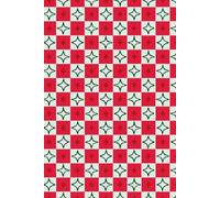 Retro Checkered Christmas Notebook: 6x9" Lined Journal with Festive Colors and a Starry Checkered Pattern