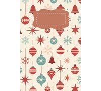 Retro Cheer: Mid-Century Christmas Notebook: Lined holiday journal with 119 pages and intro - vintage ornaments and snowflakes cover