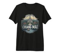 Retro Chiang Mai Paesaggio Vintage Souvenir Maglietta Premium