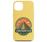 Retro Chichen Itza Mexico Travel Badge Piramide Custodia per iPhone 13