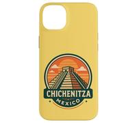 Retro Chichen Itza Mexico Travel Badge Piramide Custodia per iPhone 14 Plus