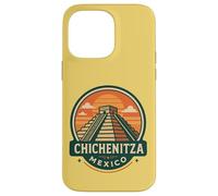 Retro Chichen Itza Mexico Travel Badge Piramide Custodia per iPhone 14 Pro Max
