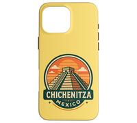 Retro Chichen Itza Mexico Travel Badge Piramide Custodia per iPhone 16 Pro Max