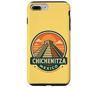 Retro Chichen Itza Mexico Travel Badge Piramide Custodia per iPhone 7 Plus/8 Plus