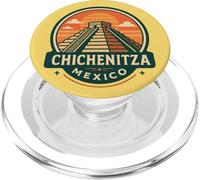 Retro Chichen Itza Mexico Travel Badge Piramide PopSockets PopGrip per MagSafe
