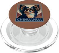 Retro Chihuahua A Capelli Lunghi Tricolore PopSockets PopGrip per MagSafe