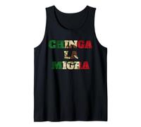 Retro Chinga La Migra Messico Bandiera Bandera ICE Immigrazione Canotta