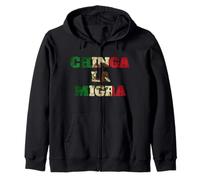 Retro Chinga La Migra Messico Bandiera Bandera ICE Immigrazione Felpa con Cappuccio