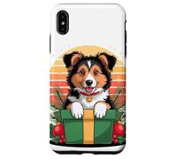 Retro Christmas Collie X-Mas Ornaments Collies Custodia per iPhone XS Max
