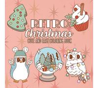 Retro Christmas: Cute and Easy Coloring Book: Simple and Big Designs for Relaxation