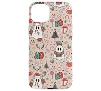 Retro Christmas Ghost Ho Ho Merry Holiday Custodia per iPhone 15 Plus