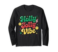 Retro Christmas Vibe Smile Face Inverno Carino Felice Face Divertente Maglia a Manica