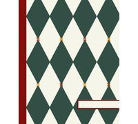 Retro Christmas Wrapping Paper Notebook | Vintage Holiday Composition Book, College Ruled, 120 Pages | Cute Christmas Gift for Students, Teachers & Writers