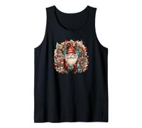 Retro Christmas Wreath with Pine Cones Xmas GNOME Santa Canotta